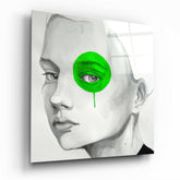Green Look Glass Wall Art.
